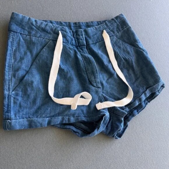 Aritzia Wilfred Allegra Denim Linen Blend Shorts - Picture 3 of 7